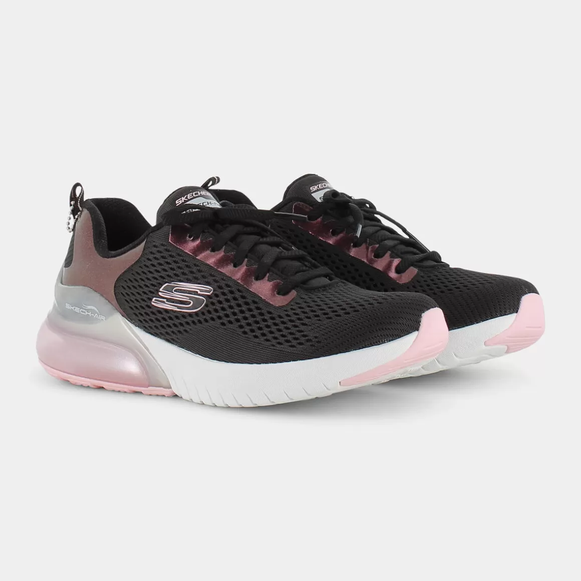 Best SKECHERS 149123 Air Stratus Black Pink Iridescent / White - Sportive Nero