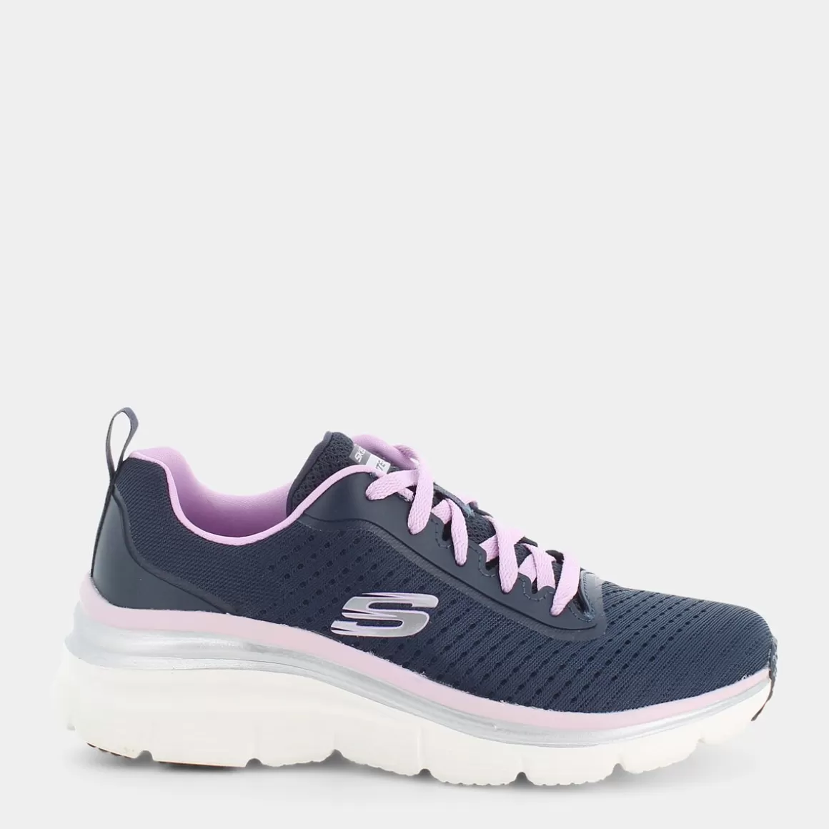 Outlet SKECHERS 149277 Fashion Fit Navy Mesh / Lavender - Sportive Blu