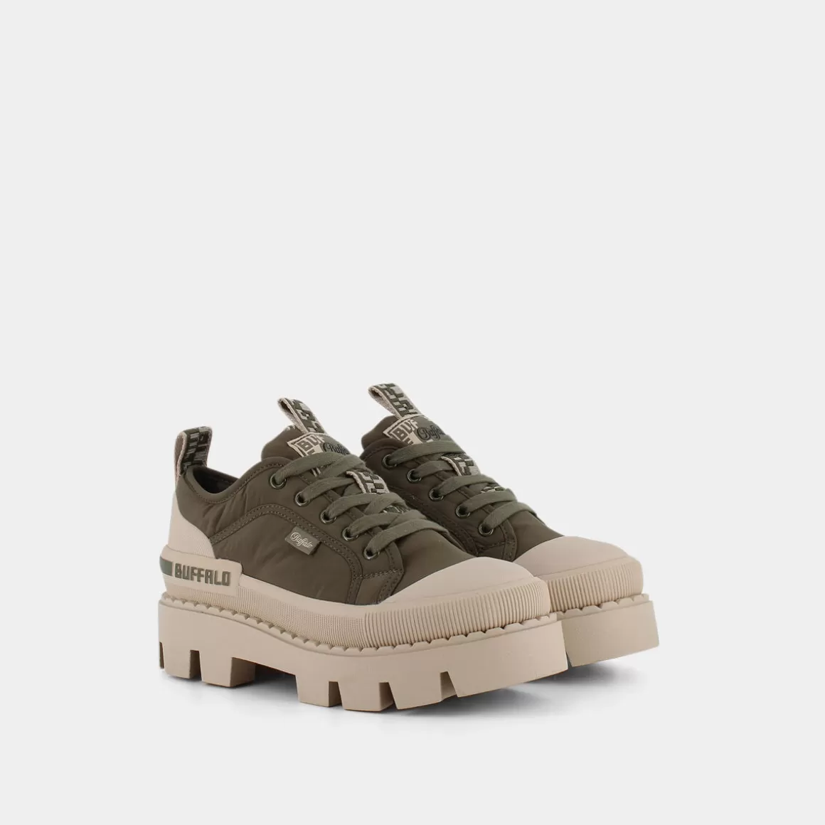 Hot BUFFALO 1630739 Raven Lo Khaki - Sneakers Verde