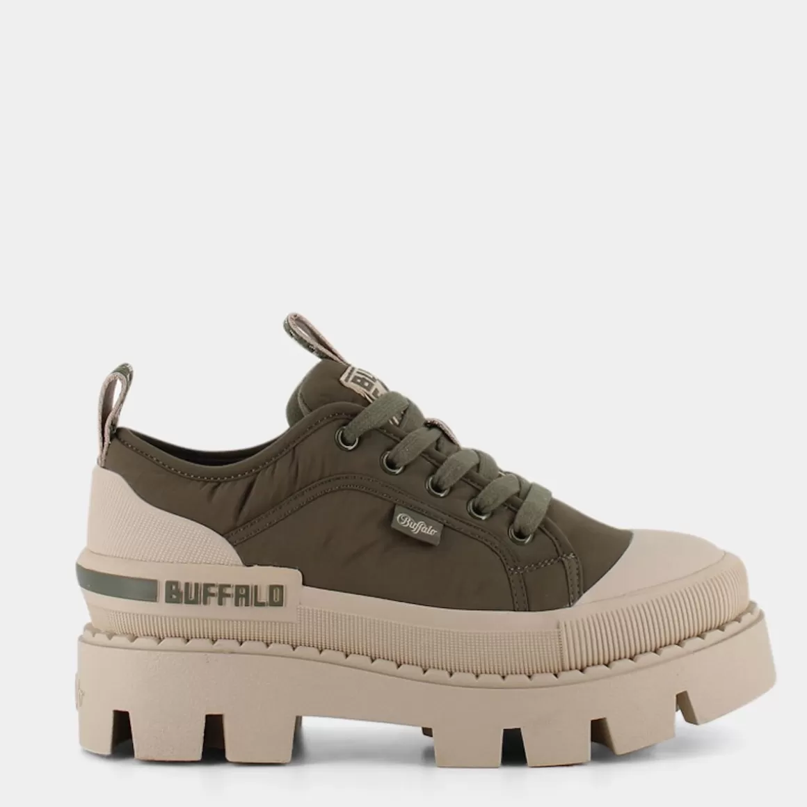 Hot BUFFALO 1630739 Raven Lo Khaki - Sneakers Verde