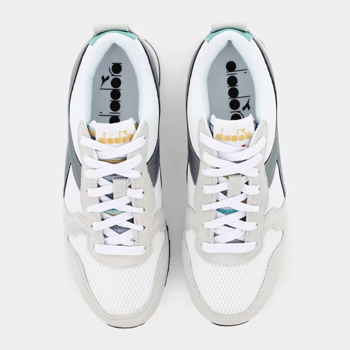 Discount DIADORA 178330 Olympia Platform Glitter Rainbow Wn White - Sportive Bianco