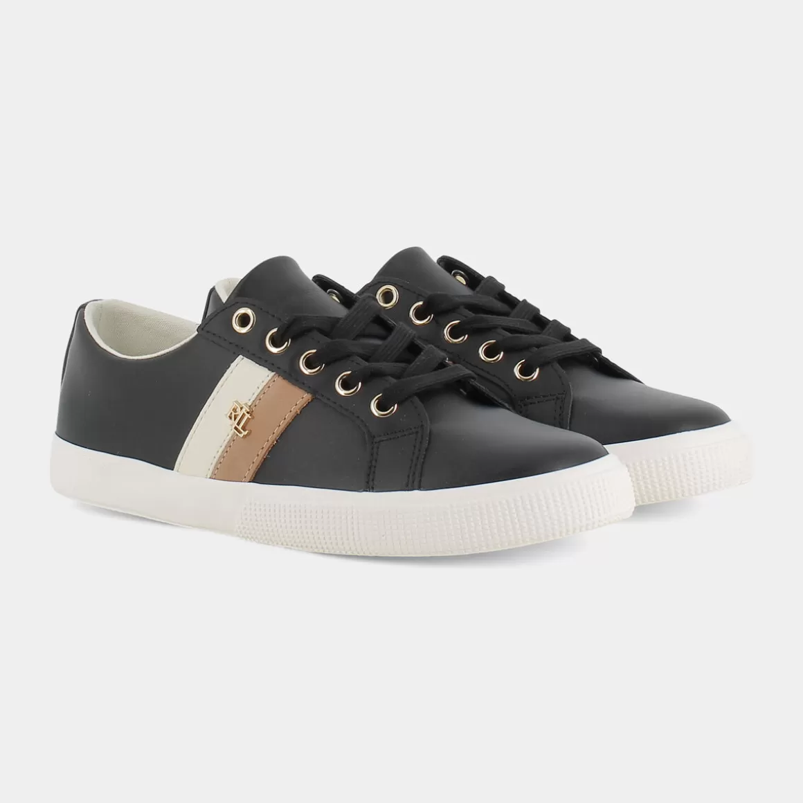 Cheap LAUREN RALPH LAUREN 802810681 Janson Black-Nude-Vanilla - Sneakers Nero