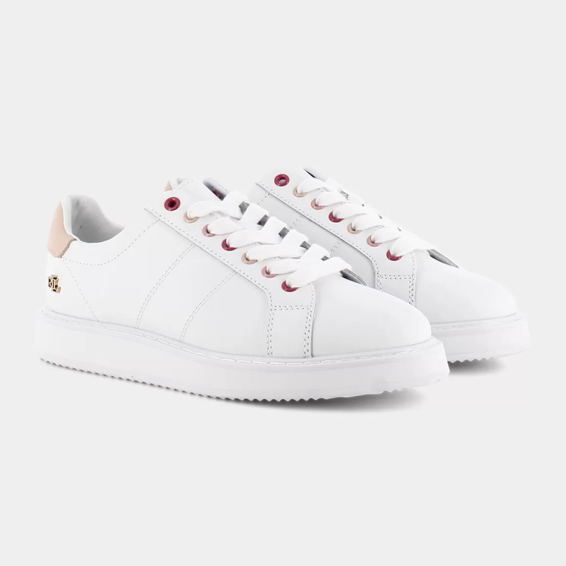 Shop LAUREN RALPH LAUREN 802813897006 Angelin Sneakers Bianco