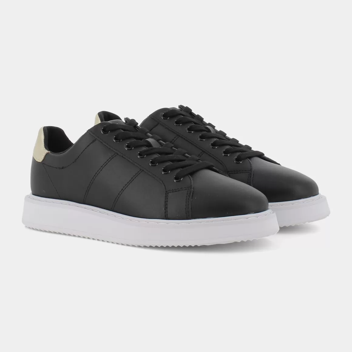 Discount LAUREN RALPH LAUREN 802875886 Angeline Black-Pale Gold - Sneakers Nero