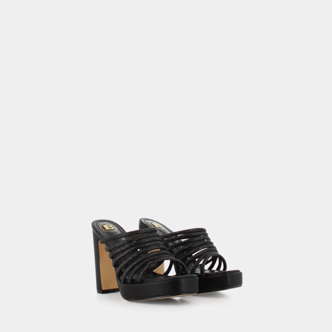 Flash Sale LAURA BIAGIOTTI 8127 Glitter Sandali Nero