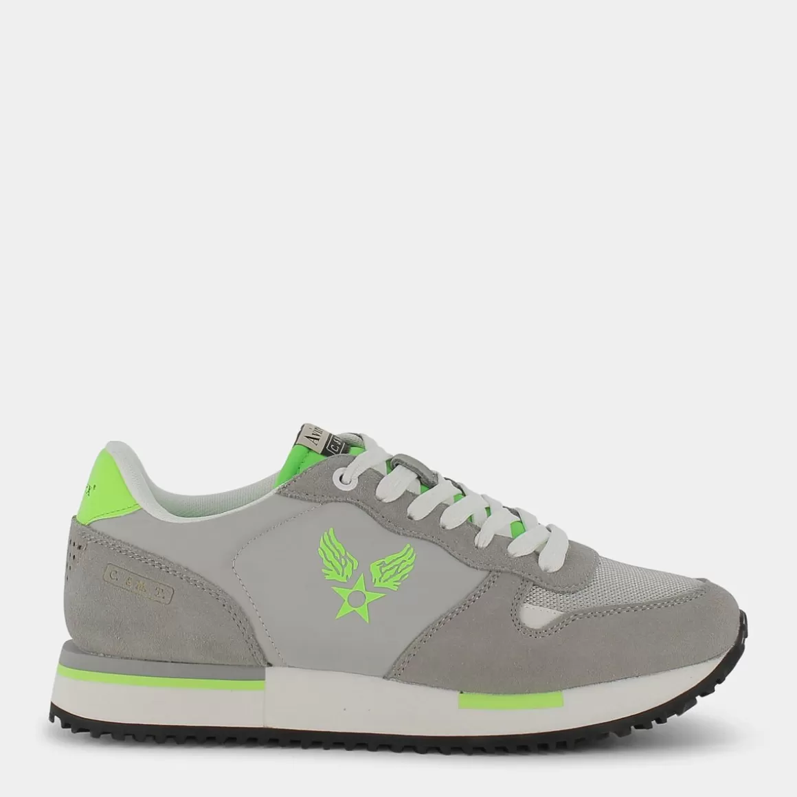 Shop AVIREX Av21M40600 Isaac Ciment Lime - Sneakers Grigio