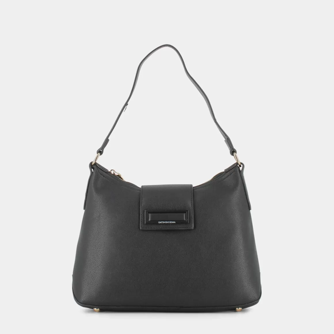 Shop GATTINONI Binnr8127Wvp000 Greta Hobo Bag Black - Tracolle Nero