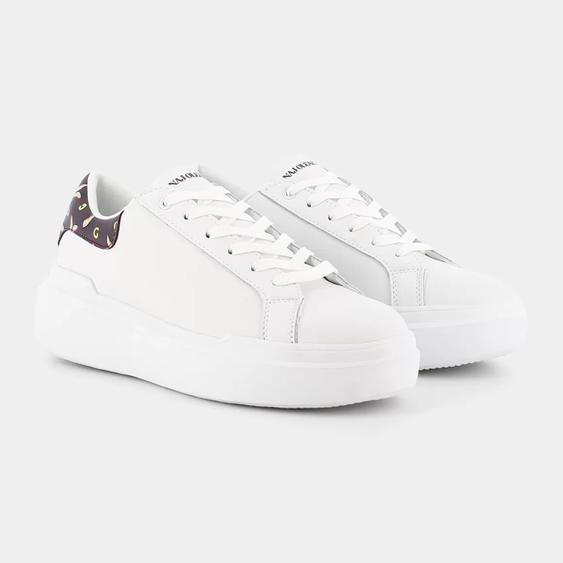 Outlet NAJ OLEARI Ci-E22D-53 /Prugna - Sneakers Bianco