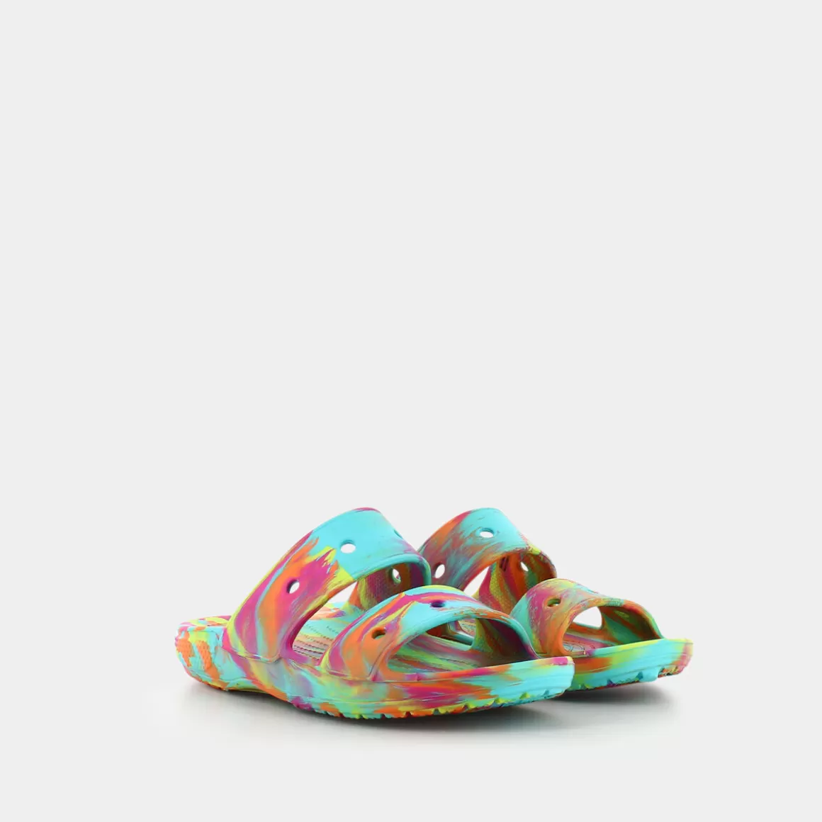 Fashion CROCS Cr.207701 Classic Marbled Sandal Neptune/Multi - Ciabatte Fantasia