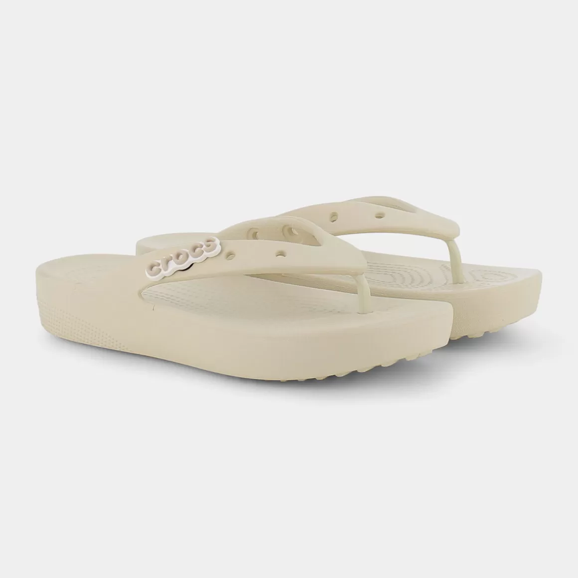 New CROCS Cr.207714 Classic Platform Flip Bone - Infradito Beige