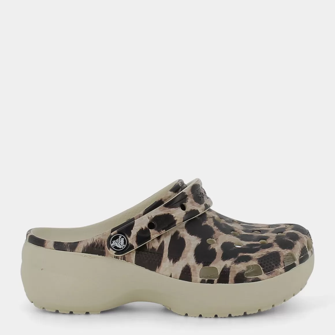 Clearance CROCS Cr.207844 Cls Platform Animal Remix Clg Bone/Leopard - Ciabatte Marrone