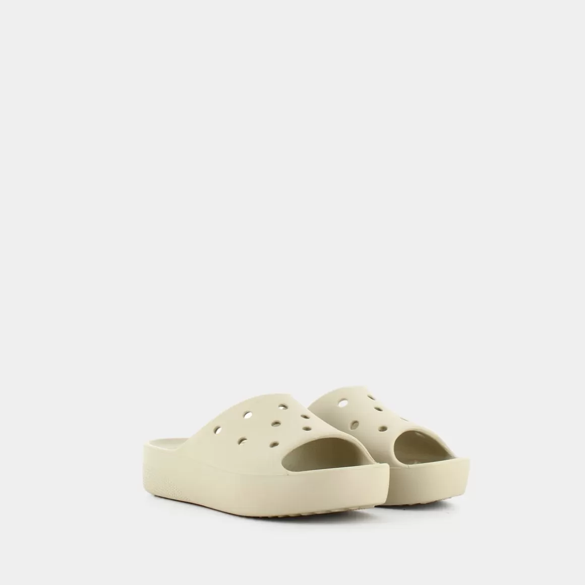 Clearance CROCS Cr.208180 Classic Platform Slide W Bone - Ciabatte Beige