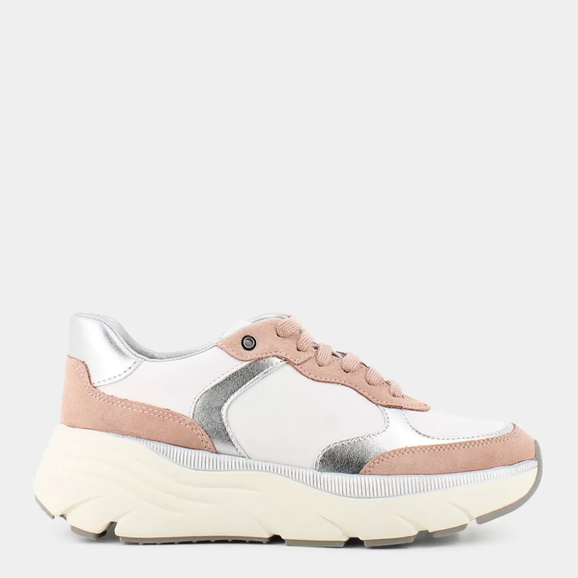 New GEOX D35Ufa08522C1Z8Z Diamanta Bianco/Nude - Sneakers Multicolor