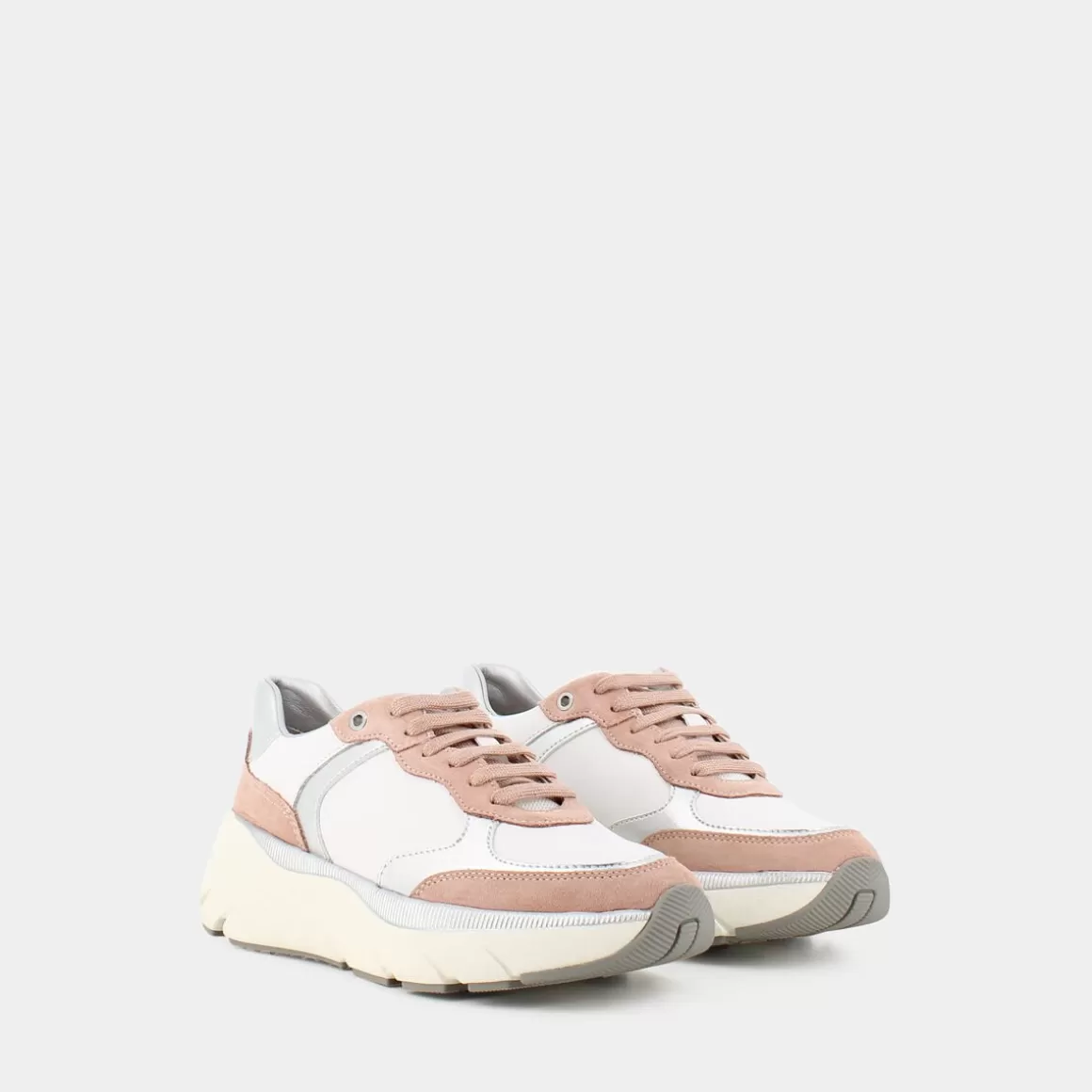 New GEOX D35Ufa08522C1Z8Z Diamanta Bianco/Nude - Sneakers Multicolor