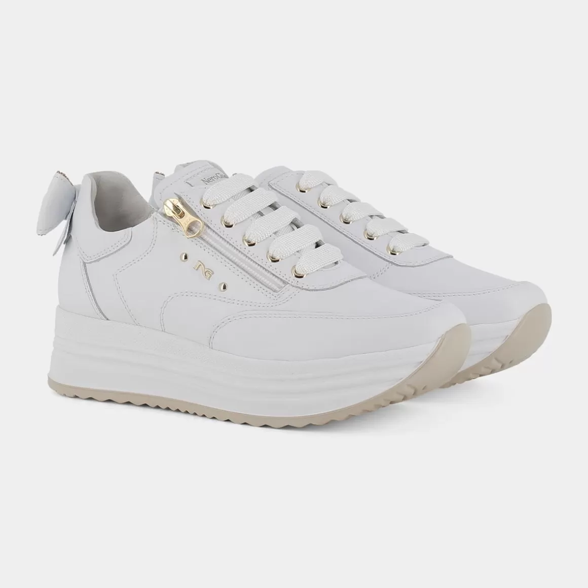 Hot NERO GIARDINI E218050D Sneakers Bianco