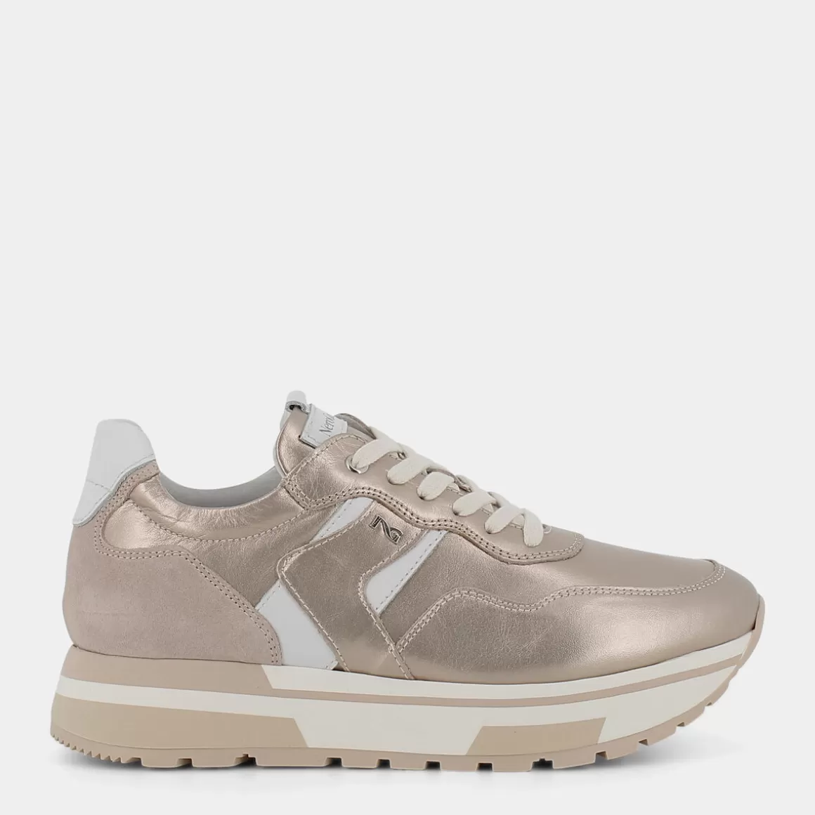 Sale NERO GIARDINI E218070D Platino - Sneakers Beige