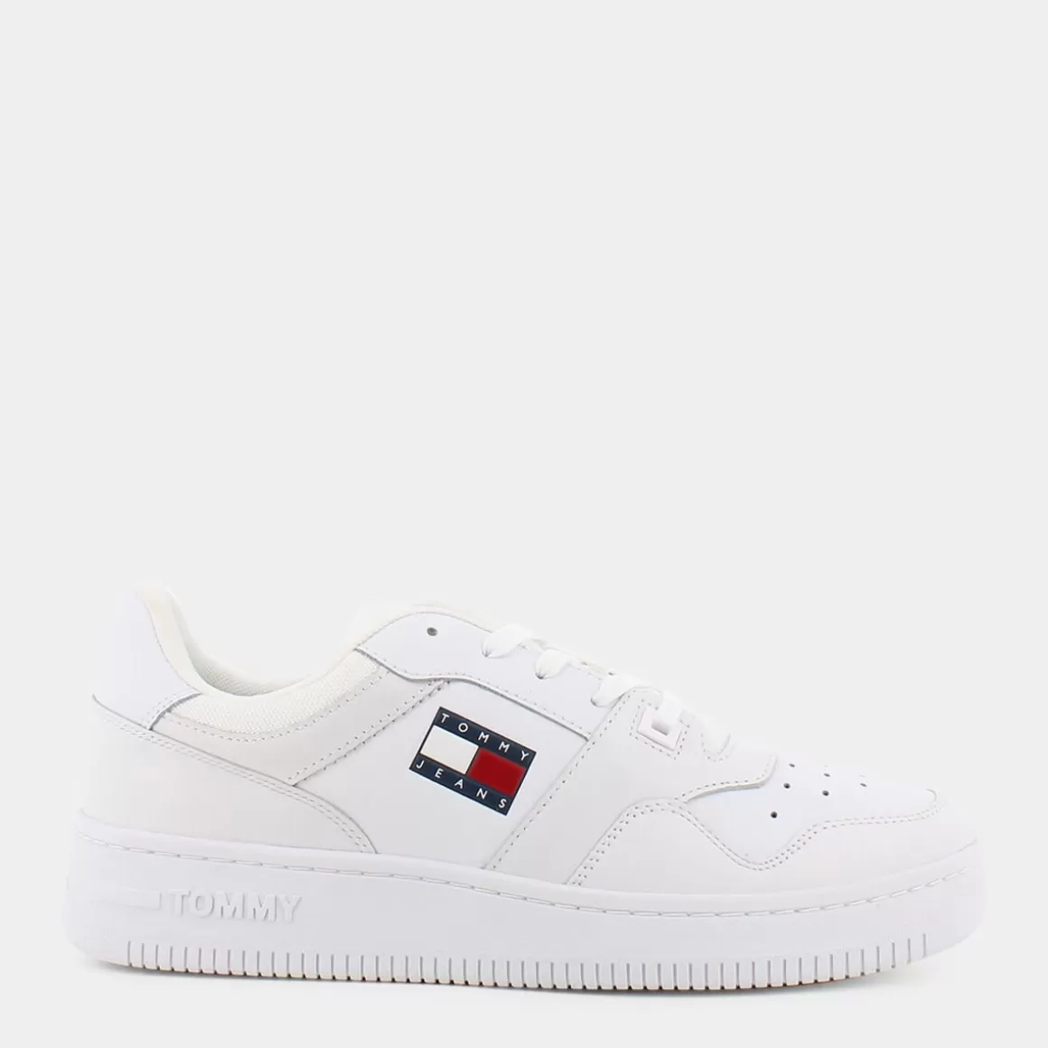 Shop TOMMY JEANS Em0Em00955Ybr - White - Sneakers Bianco