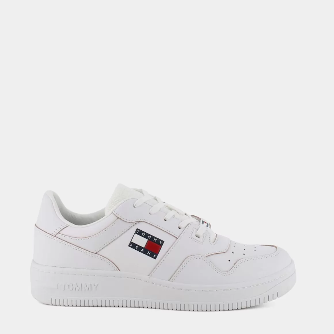 New TOMMY JEANS Em0Em01017Ybr Etch Basket Sneakers Bianco