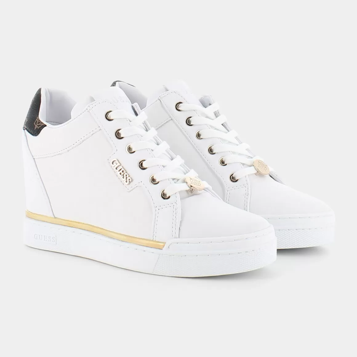 New GUESS Fl5Ft2 Fal12 Sneakers Bianco