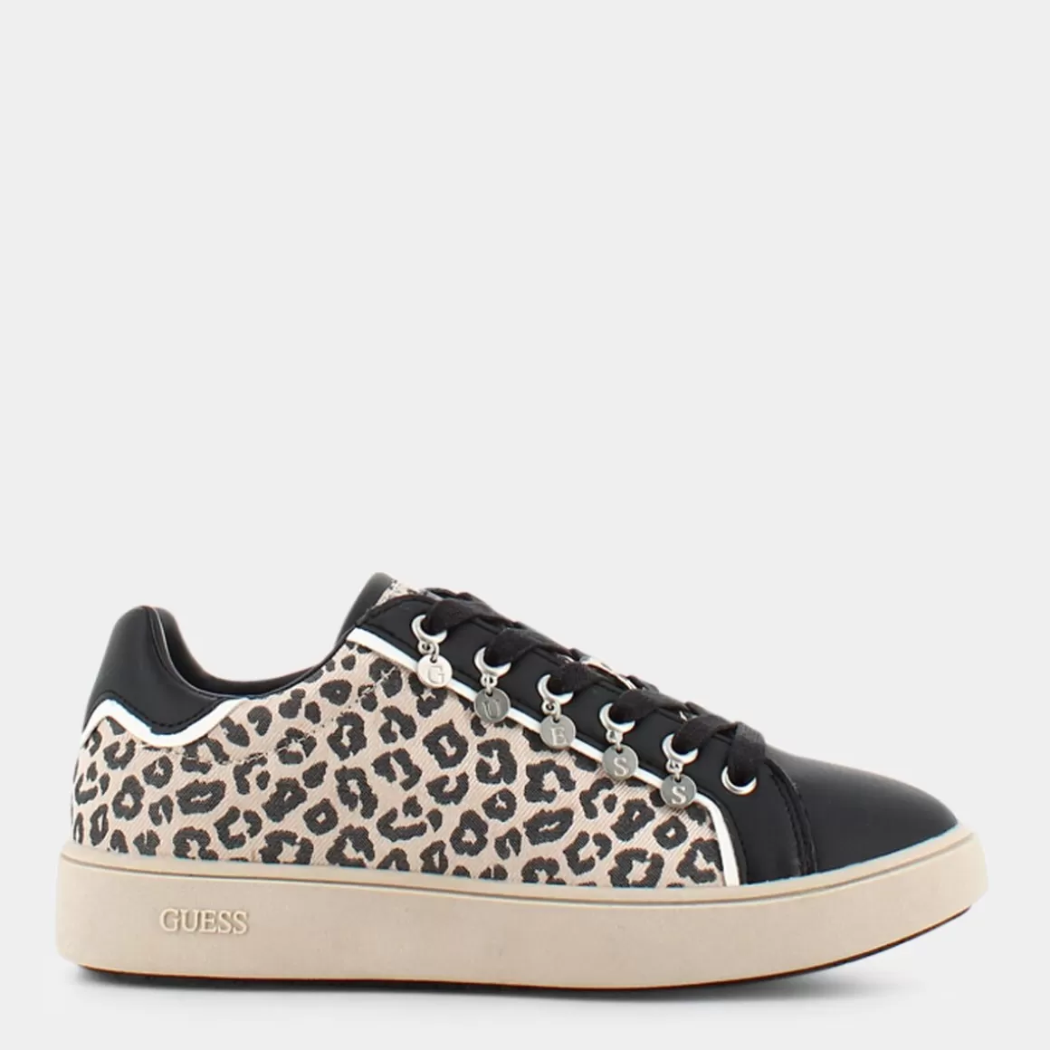 Best GUESS Fl5Mel Fap12 /Leopardo - Sneakers Nero