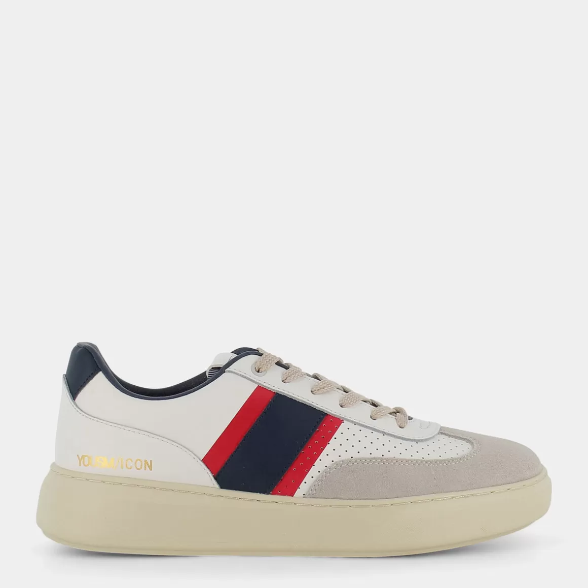 Store YOUSM Hz-E21U-08 /Beige/Blu/Rosso - Sneakers Bianco