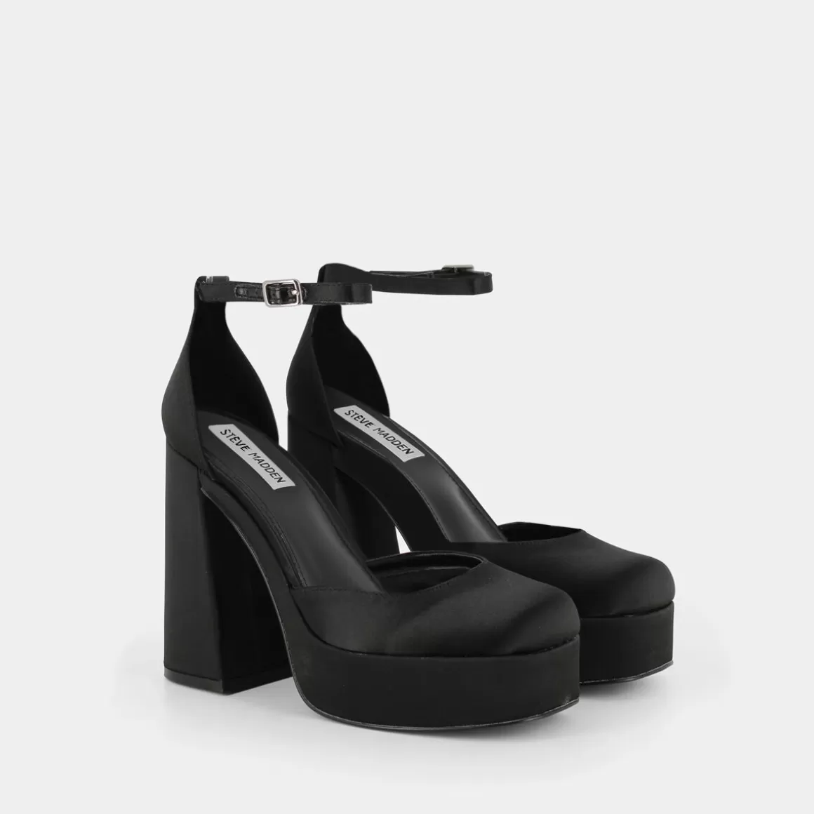 Shop STEVE MADDEN Londyn - Black Satin - Decollete Nero