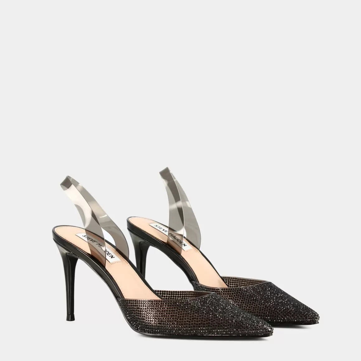 Shop STEVE MADDEN Lucyle - Crystal Trasparente - Sandali Nero