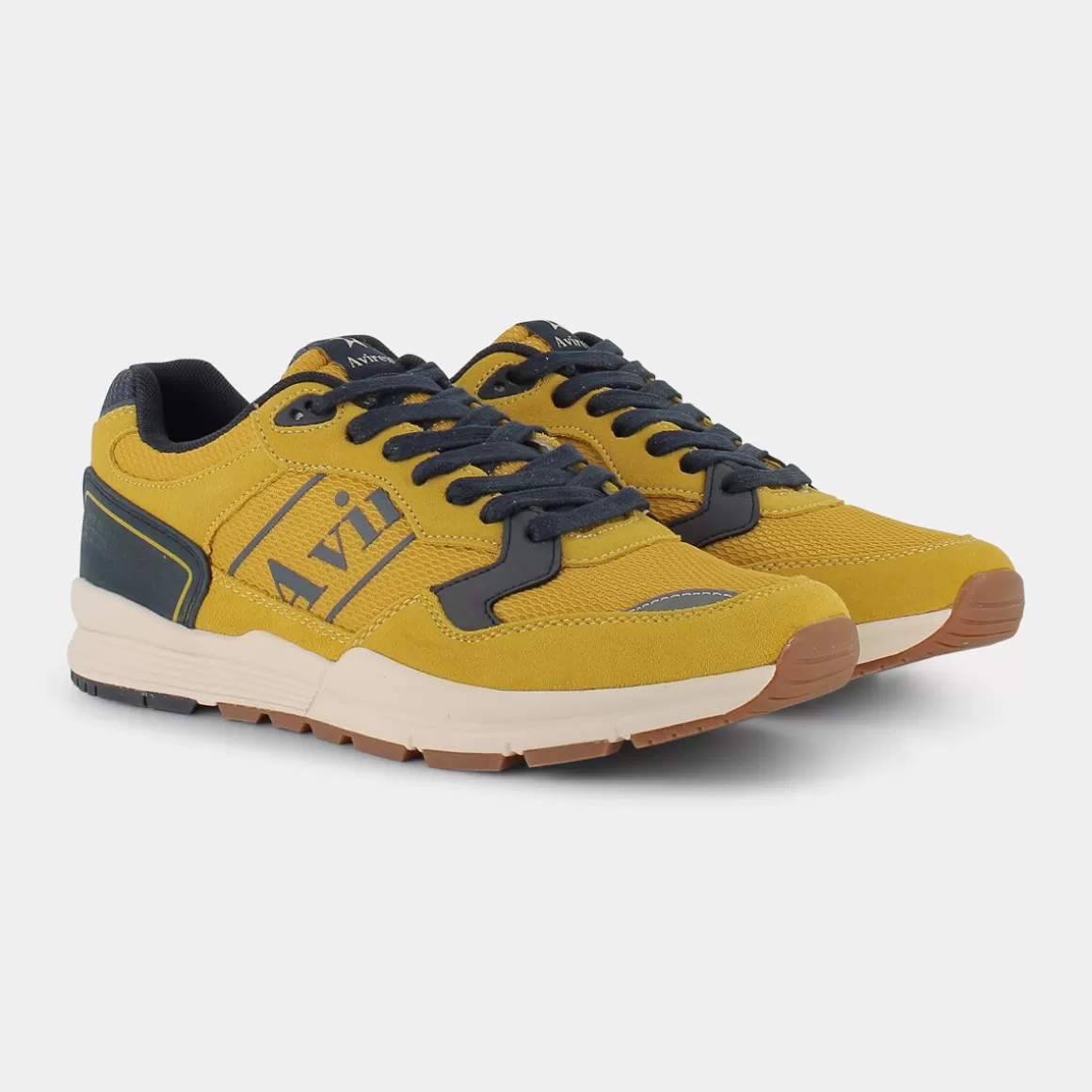 Hot AVIREX M60619-17 Lane Grey Navy - Sneakers Giallo