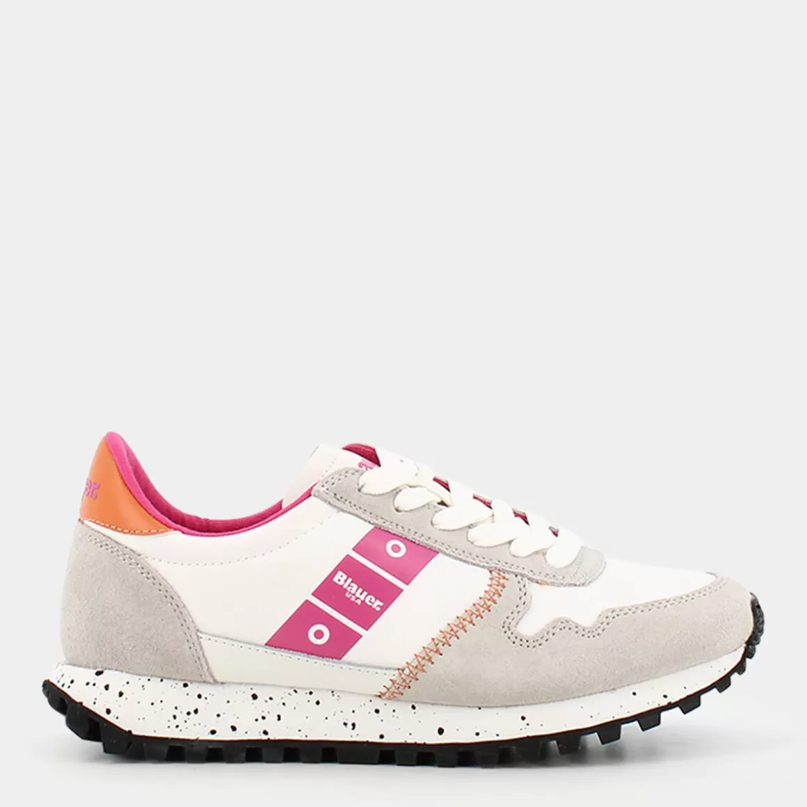 Fashion BLAUER Merril02 Nyr White Pink Orange - Sneakers Multicolor