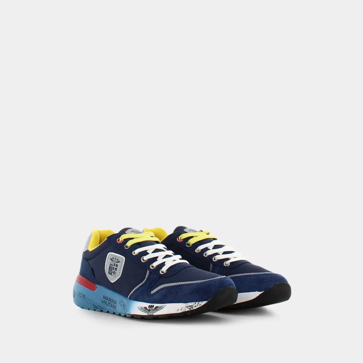 Flash Sale MARINA MILITARE Mm-2249 Navy/Yellow/Grey - Sneakers Blu