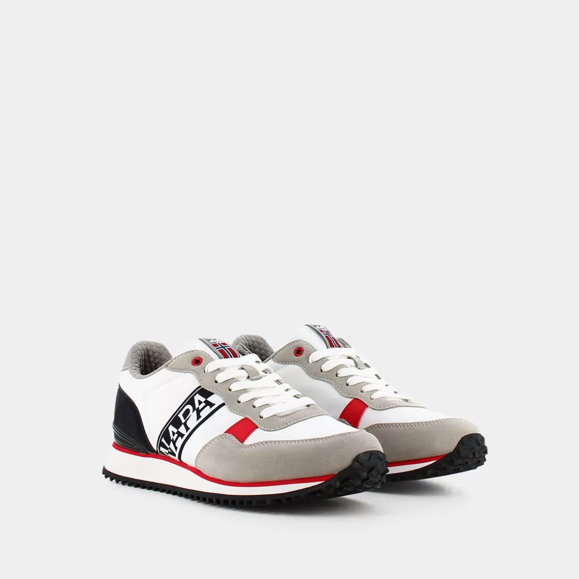 New NAPAPIJRI Np0A4Hl5 Cosmos White/Navy/Red - Sneakers Bianco