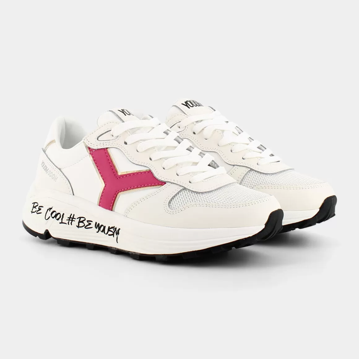 Shop YOUSM Ow-E21D-06 Rosa - Sneakers Bianco