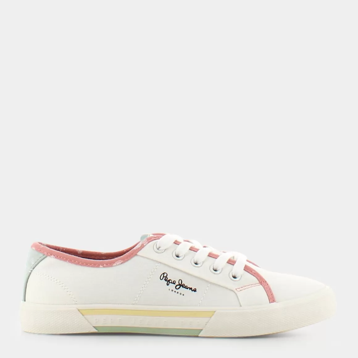 Sale PEPE JEANS Pls31436 Brady Bandan Sneakers Bianco