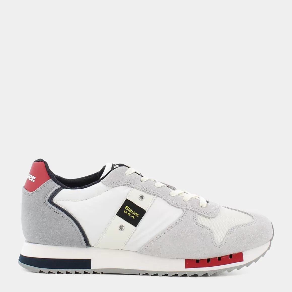 New BLAUER Queens - White/Red/Navy - Sneakers Bianco