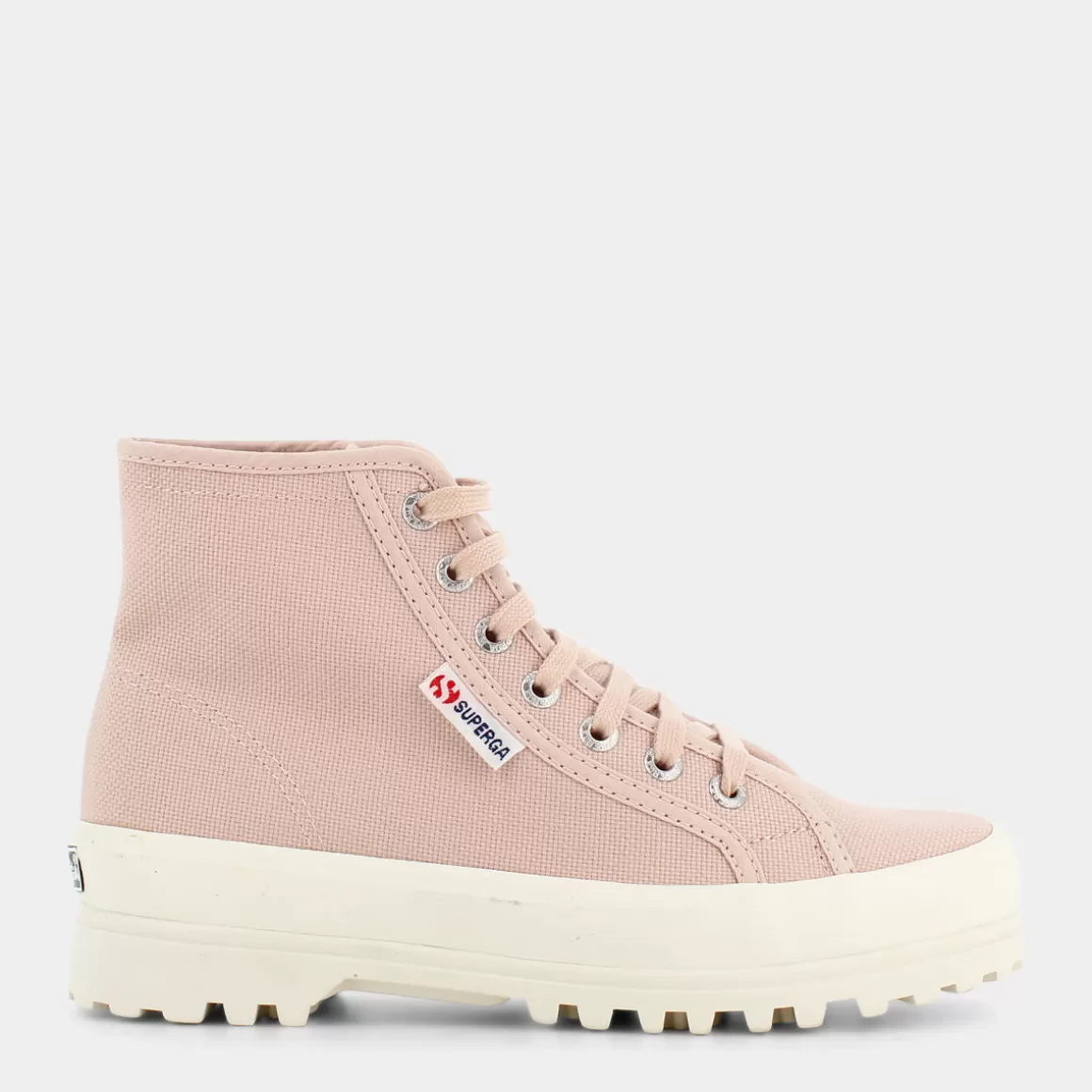 New SUPERGA S00Gxg0 Alpina High Top Pink Skin - F Avorio - Sportive Rosa