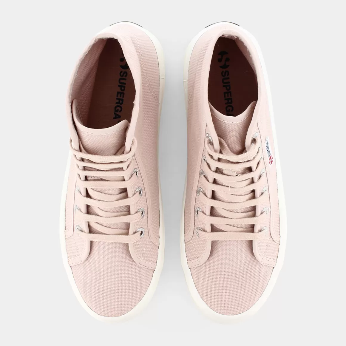 New SUPERGA S00Gxg0 Alpina High Top Pink Skin - F Avorio - Sportive Rosa