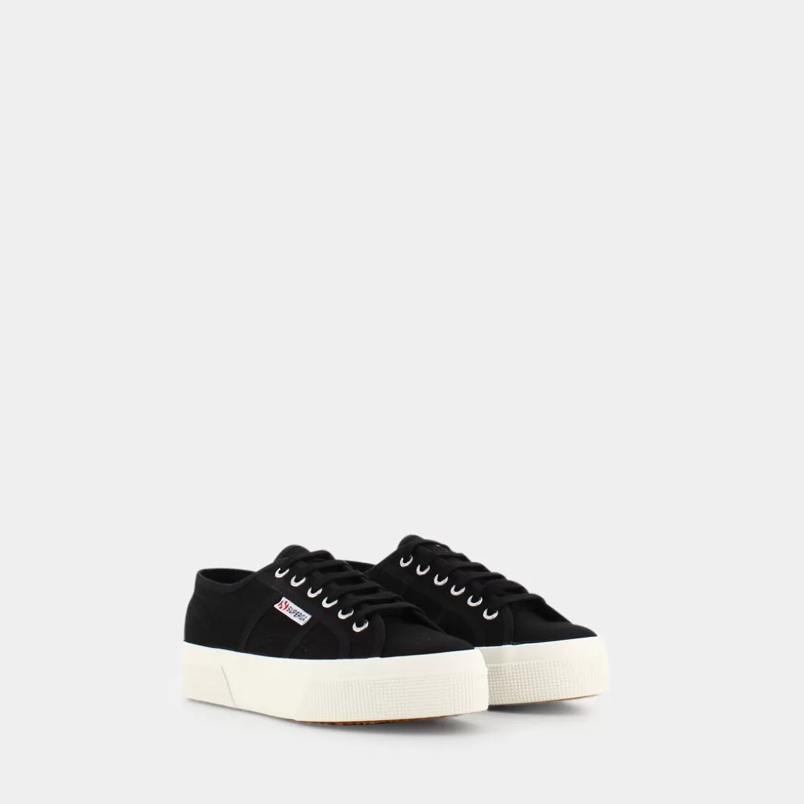 Best Sale SUPERGA S21384W 2740 Platform Black-F Avorio - Sportive Nero