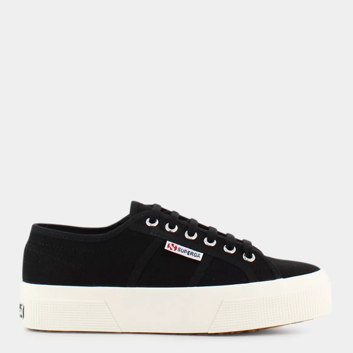 Best Sale SUPERGA S21384W 2740 Platform Black-F Avorio - Sportive Nero