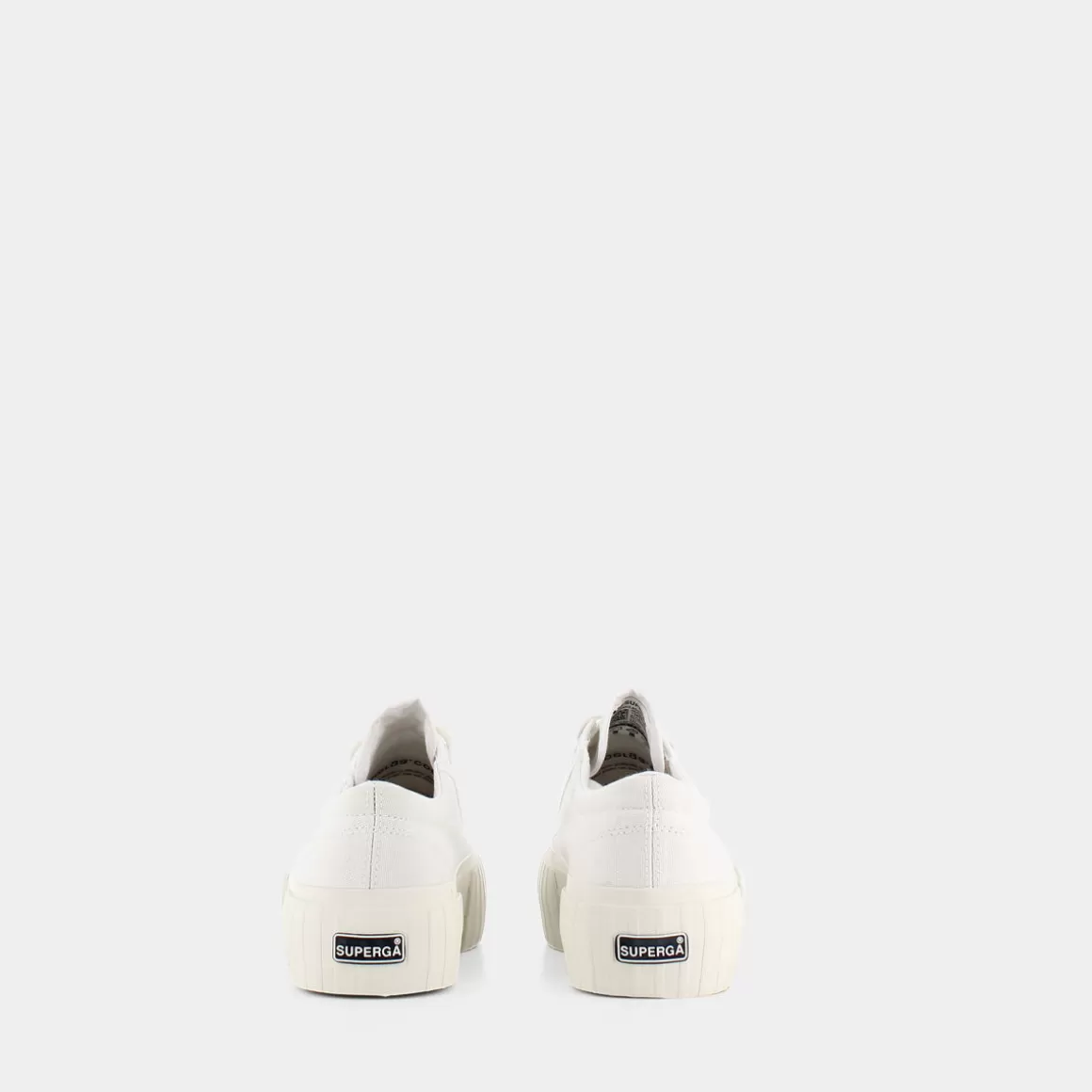 Clearance SUPERGA S5111Sw 2631 Stripe Platform White Avorio - Sportive Bianco