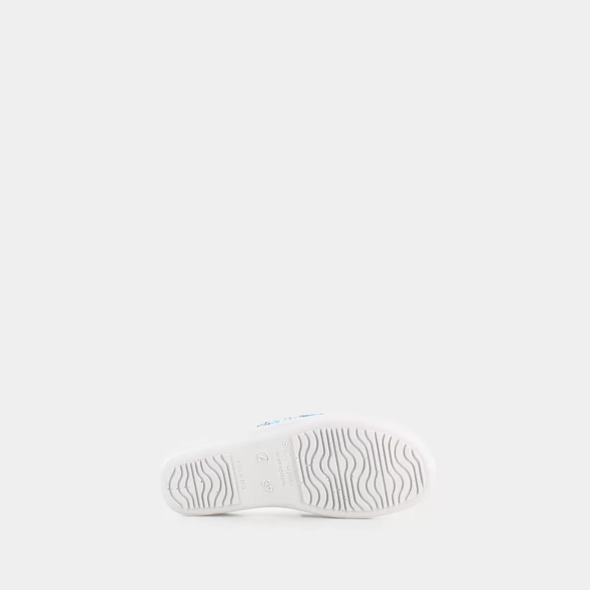 Cheap DUNE VERDI Sg-E23D-02 Fondo Grigio Chiaro Sottopiede Ghia Fiore Azzurro - Base Ciabatte Bianco