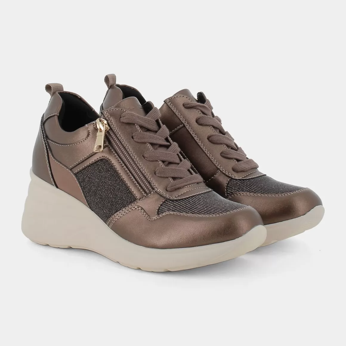 Shop SHEEN Xm-I22D-04 Bronzo - Sneakers Marrone